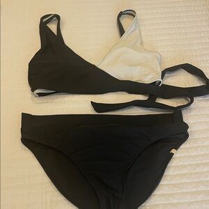 Summersalt Colorblock Black & White Bikini Set